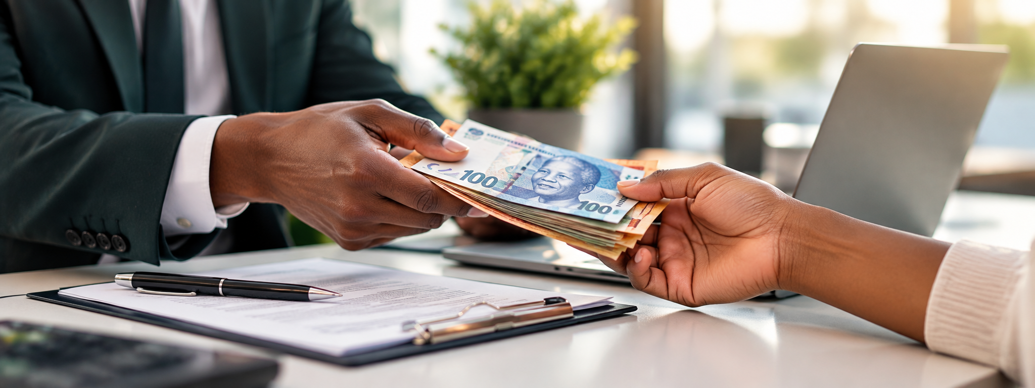 South African rand money exchange for short-term loans